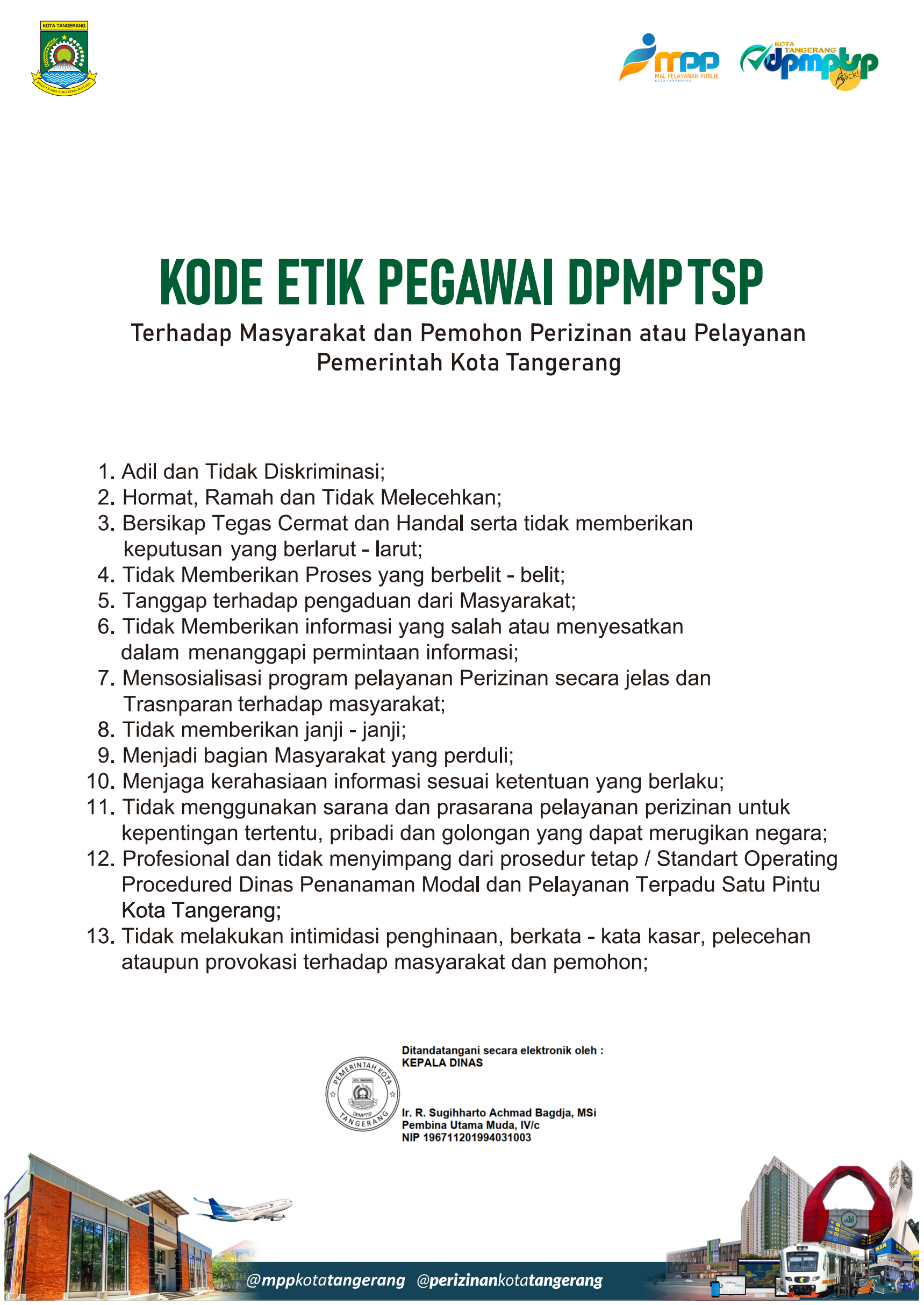 Kode Etik Pegawai DPMPTSP 2024